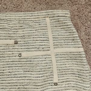 3.1 Phillip Lim tweed embellished mini skirt cream Jewels Striped Womens 6